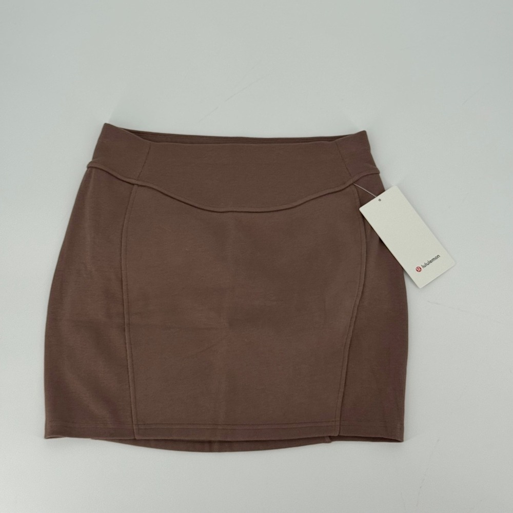 Lululemon Scuba HR Mini Skirt‎ M Taupetastic TPTC NWT